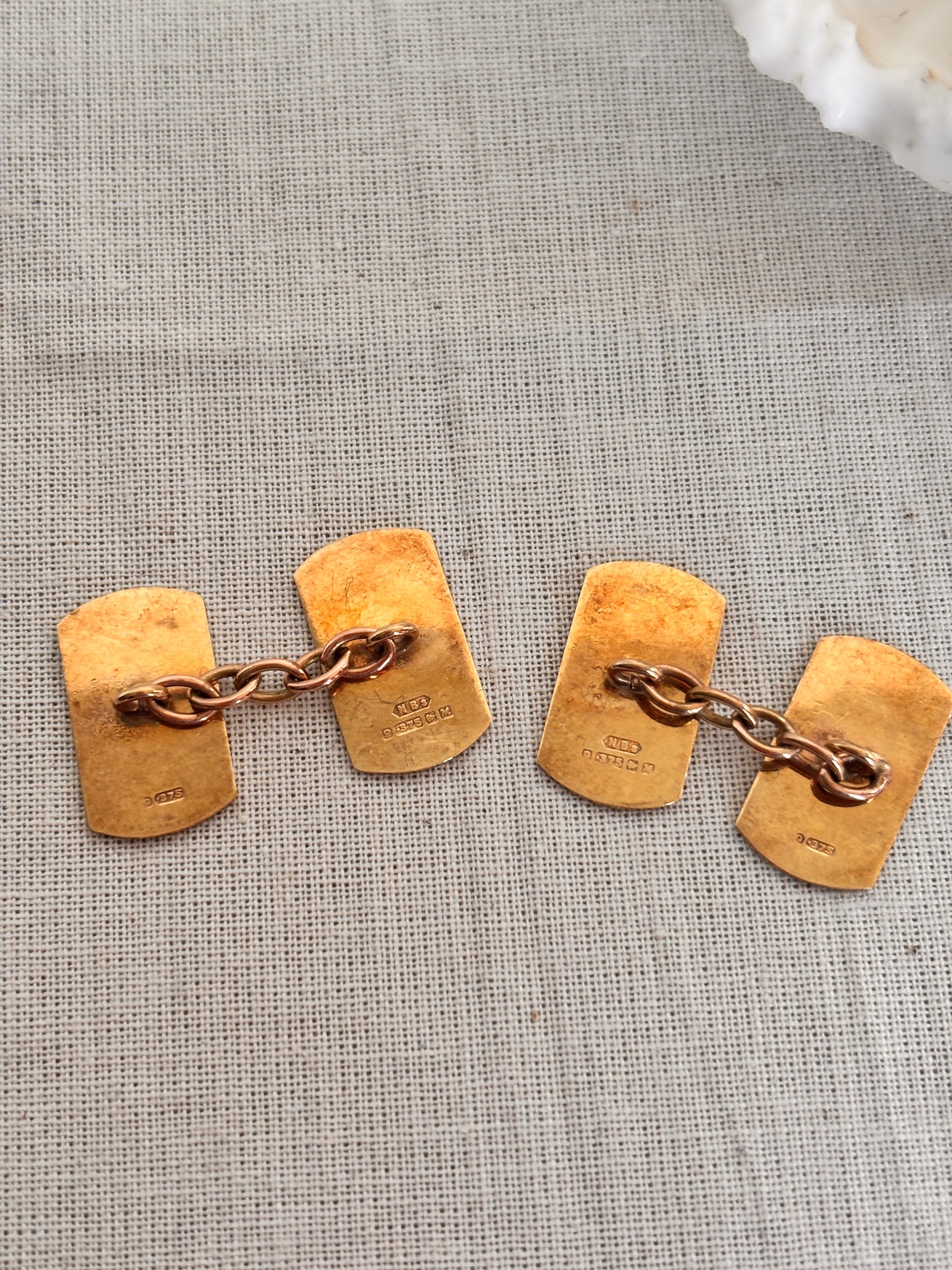 Vintage 9ct Gold Chain Cufflinks – Hallmarked