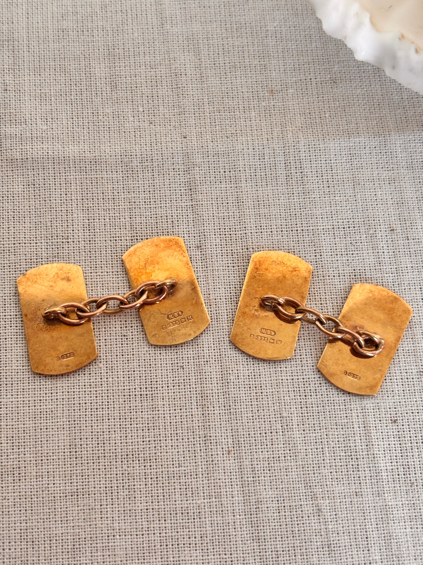 Vintage 9ct Gold Chain Cufflinks – Hallmarked