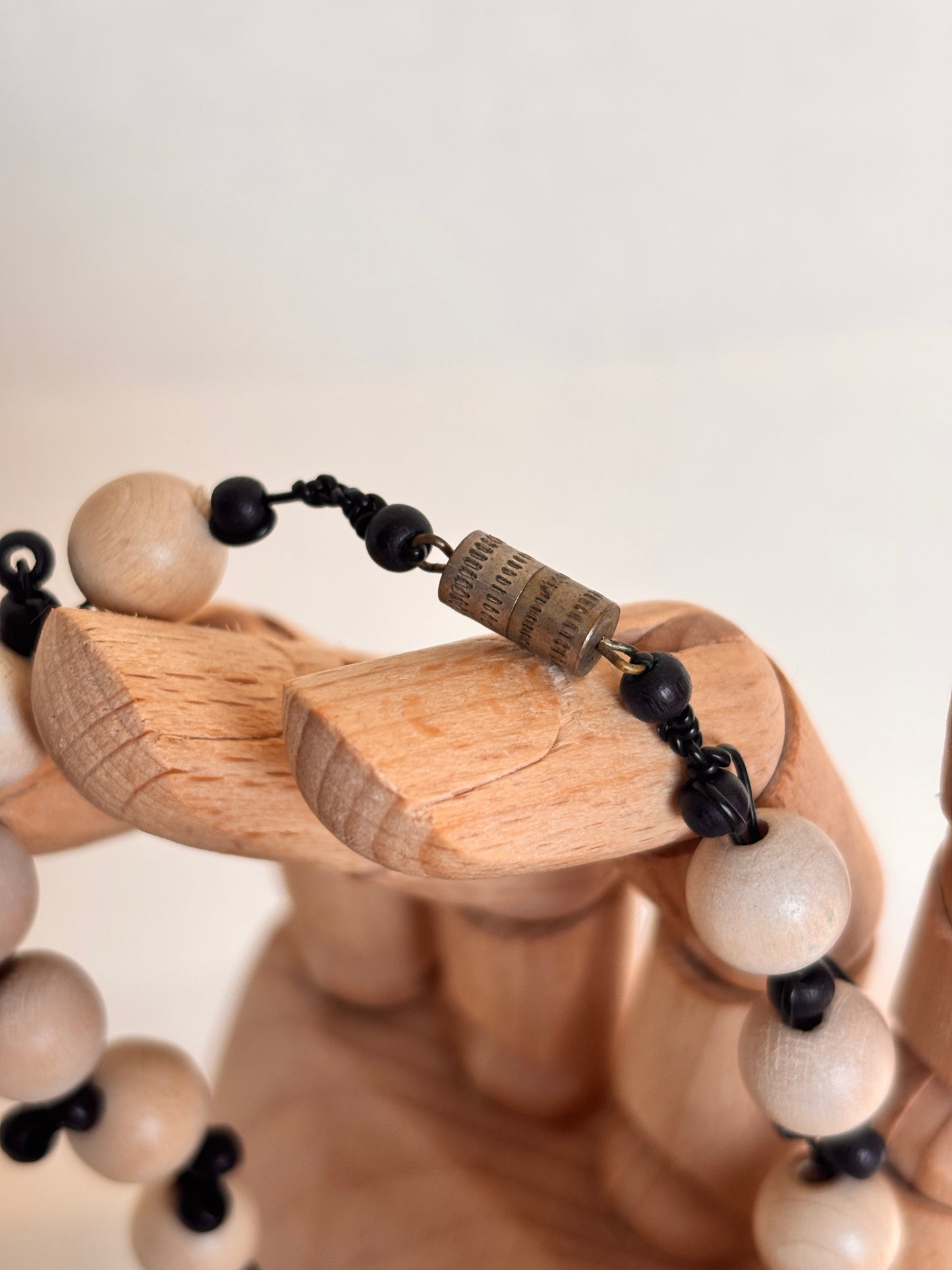 Vintage Wooden Bead Necklace
