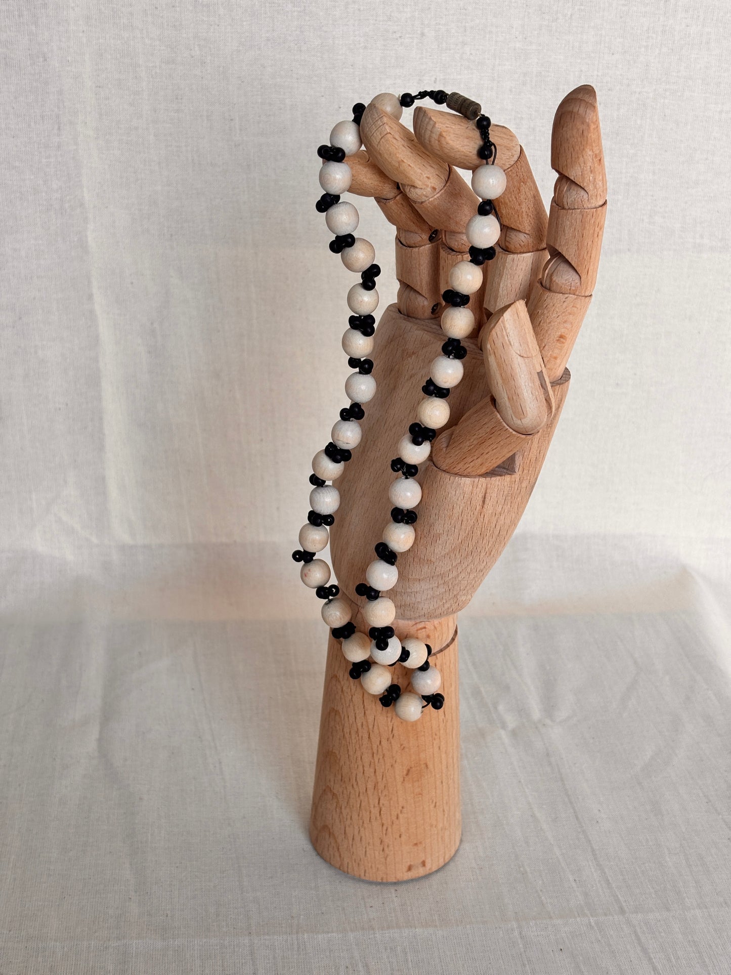Vintage Wooden Bead Necklace