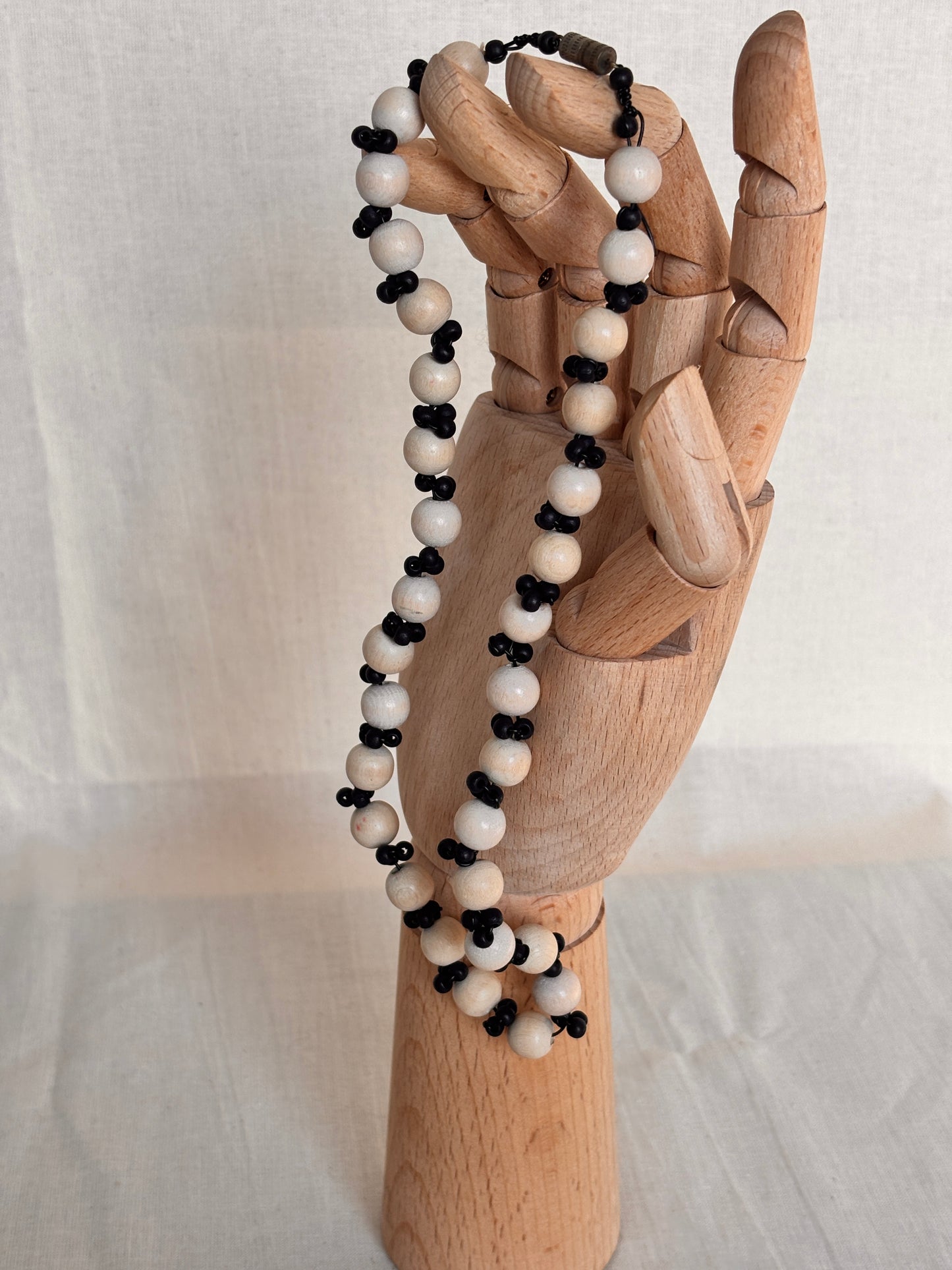 Vintage Wooden Bead Necklace