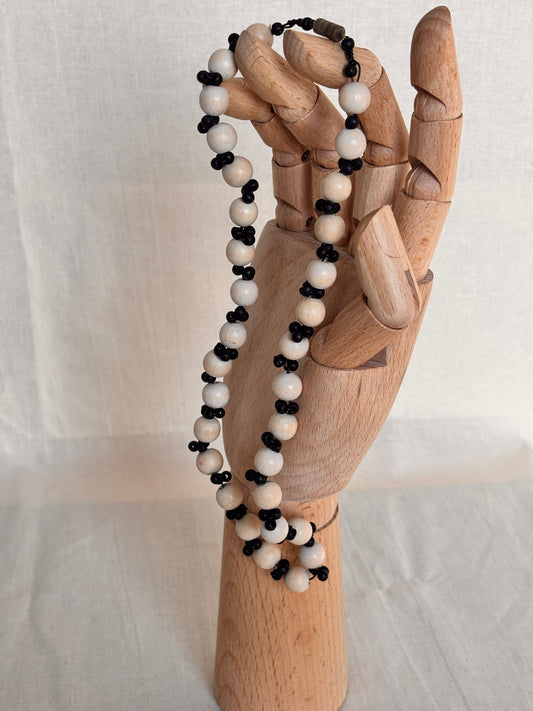 Vintage Wooden Bead Necklace