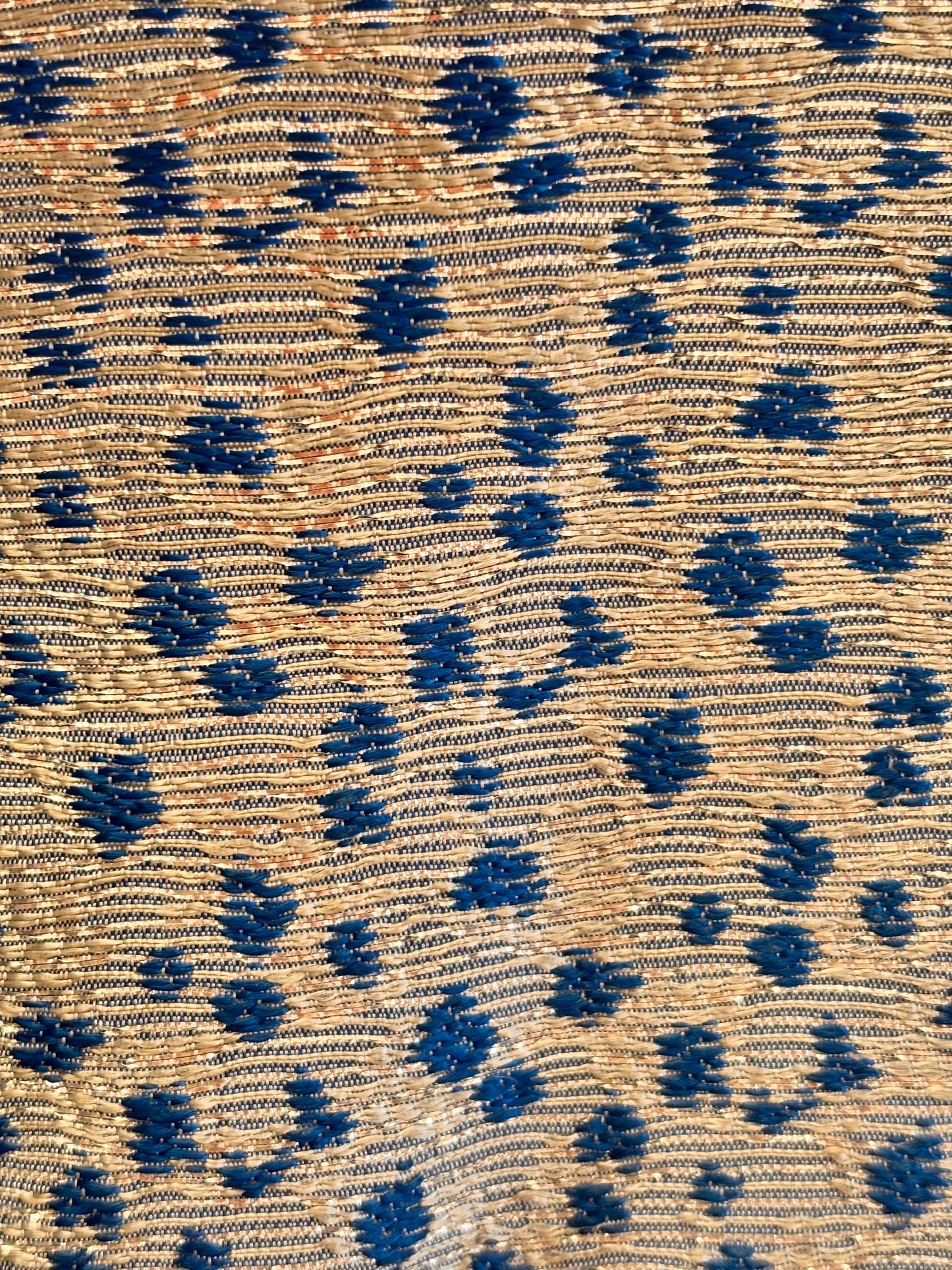 1960s Blue & Silver Lamé Cocktail Dress with Bow Detail