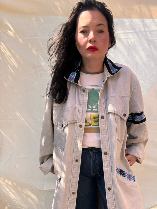 David James Western Oversized Denim Duster