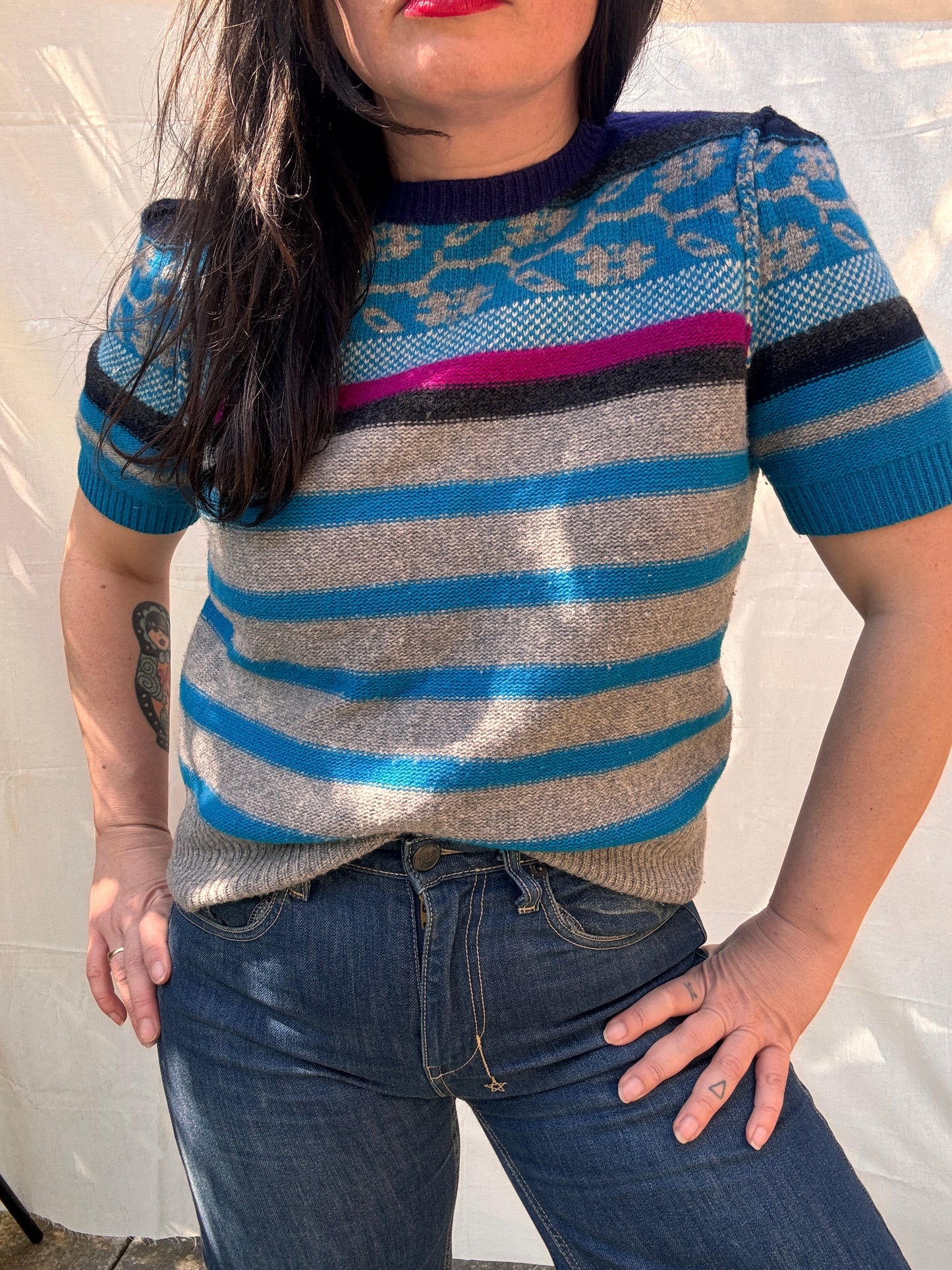 Gilet vintage en laine brodée SGDN – Style bohème western