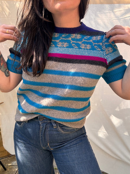 Gilet vintage en laine brodée SGDN – Style bohème western