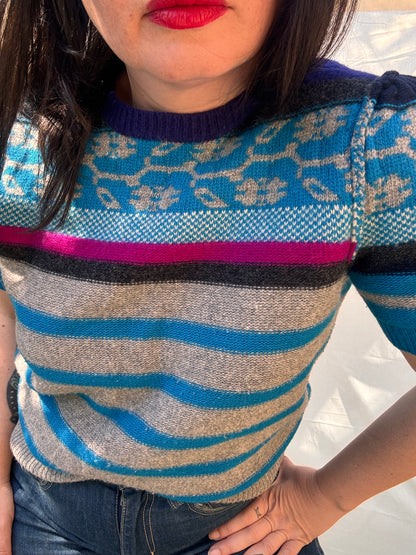 Gilet vintage en laine brodée SGDN – Style bohème western