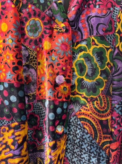 Gilet vintage en laine brodée SGDN – Style bohème western