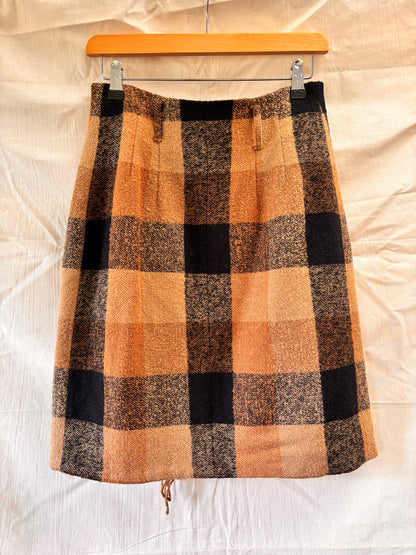 Jupe midi fleurie Alan Gay vintage années 1960