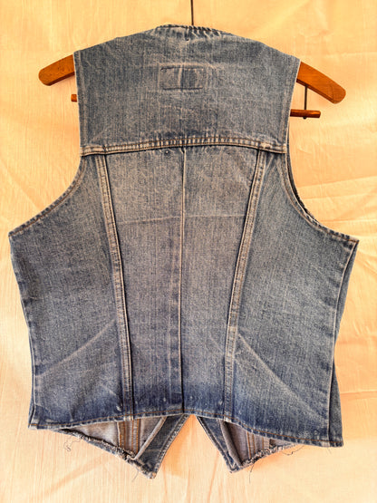 Gilet vintage en laine brodée SGDN – Style bohème western