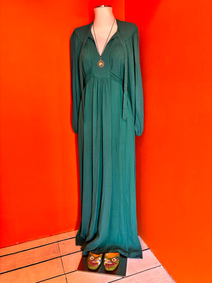 Robe boutonnée rose à motifs géométriques des années 1970