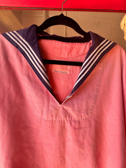 Vintage Pink Sailor Middy Blouse
