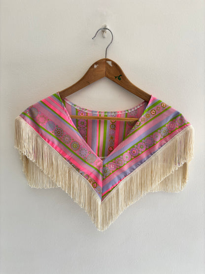 I'd [re]Wear That - Vintage Mod Print Fringe Collar