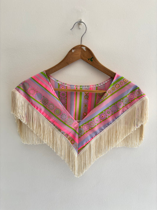 I'd [re]Wear That - Vintage Mod Print Fringe Collar