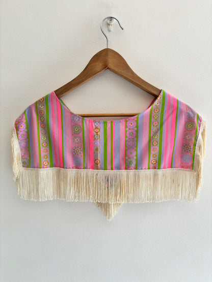 I'd [re]Wear That - Vintage Mod Print Fringe Collar