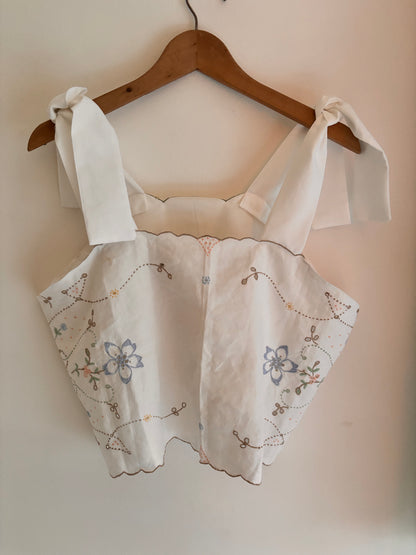 I'd [re]Wear That - Upcycled Meadow Bloom Tie-Top
