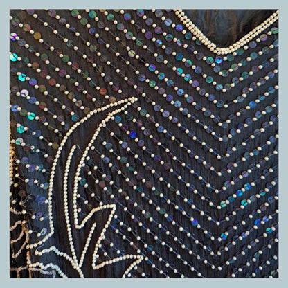 Vintage 1980s Sequin & Pearl Embellished Dress