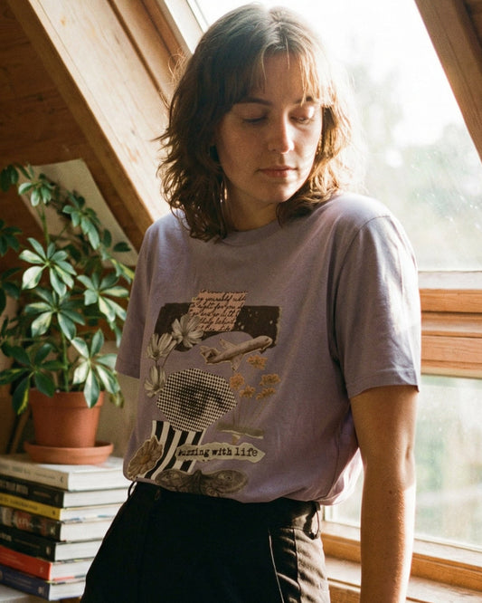 Buzzing With Life Collage T-Shirt