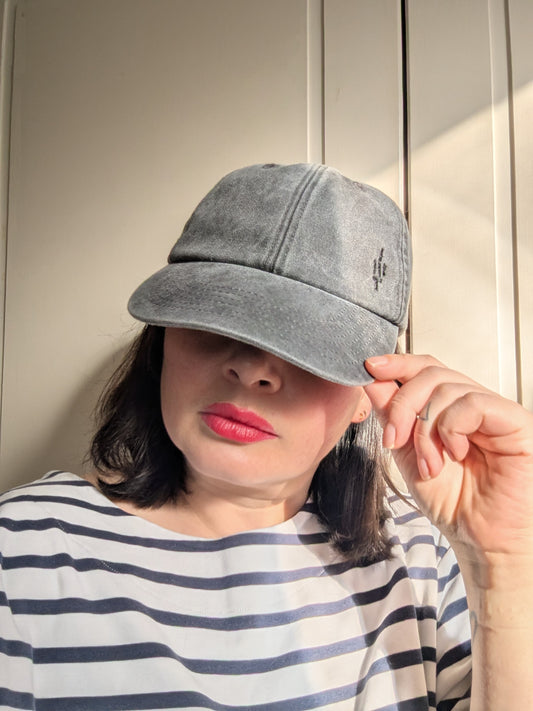Front view of IWT Embroidered Logo Vintage Style Baseball Cap