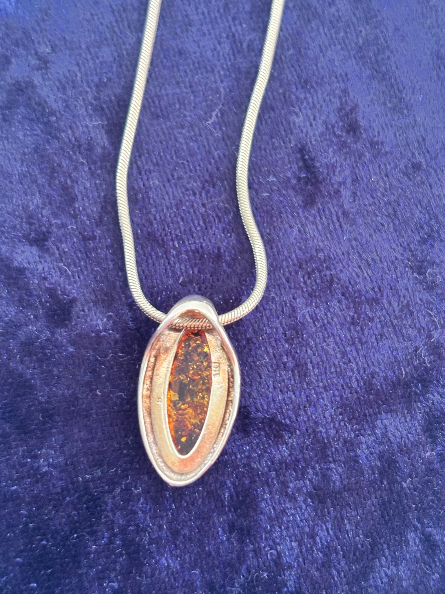 Baltic Amber Pendant Necklace | Sterling Silver 925 Jewellery - I'd Wear That