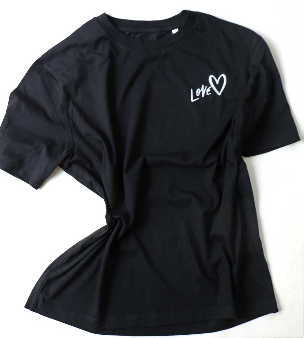 Black Unisex T-shirt | Embroidered Love Collection - I'd Wear That