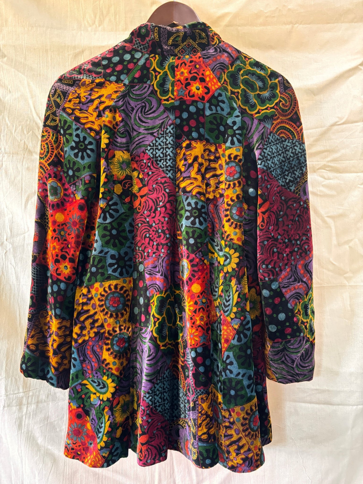 Caroline Charles Patchwork Velvet Swing Jacket - I'd Wear That