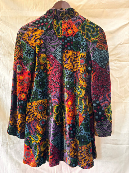 Caroline Charles Patchwork Velvet Swing Jacket - I'd Wear That