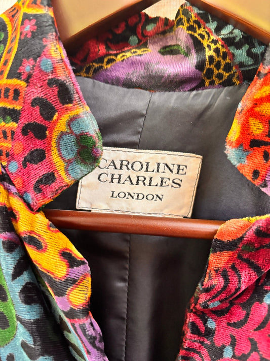 Caroline Charles Patchwork Velvet Swing Jacket - I'd Wear That
