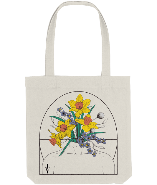 Head Full of Daffodils Charity Tote Bag - I'd Wear That