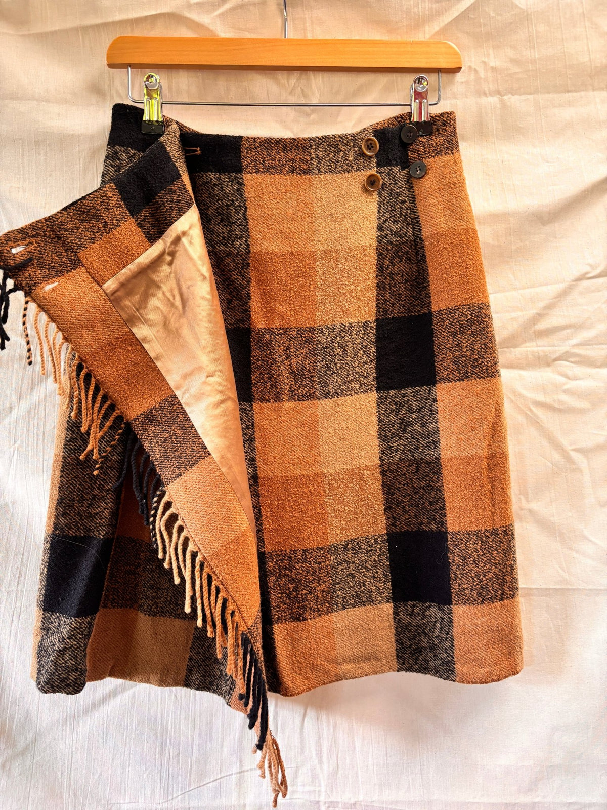 Mulberry England Heritage Wool Check Wrap Skirt - I'd Wear That