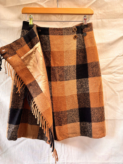 Mulberry England Heritage Wool Check Wrap Skirt - I'd Wear That