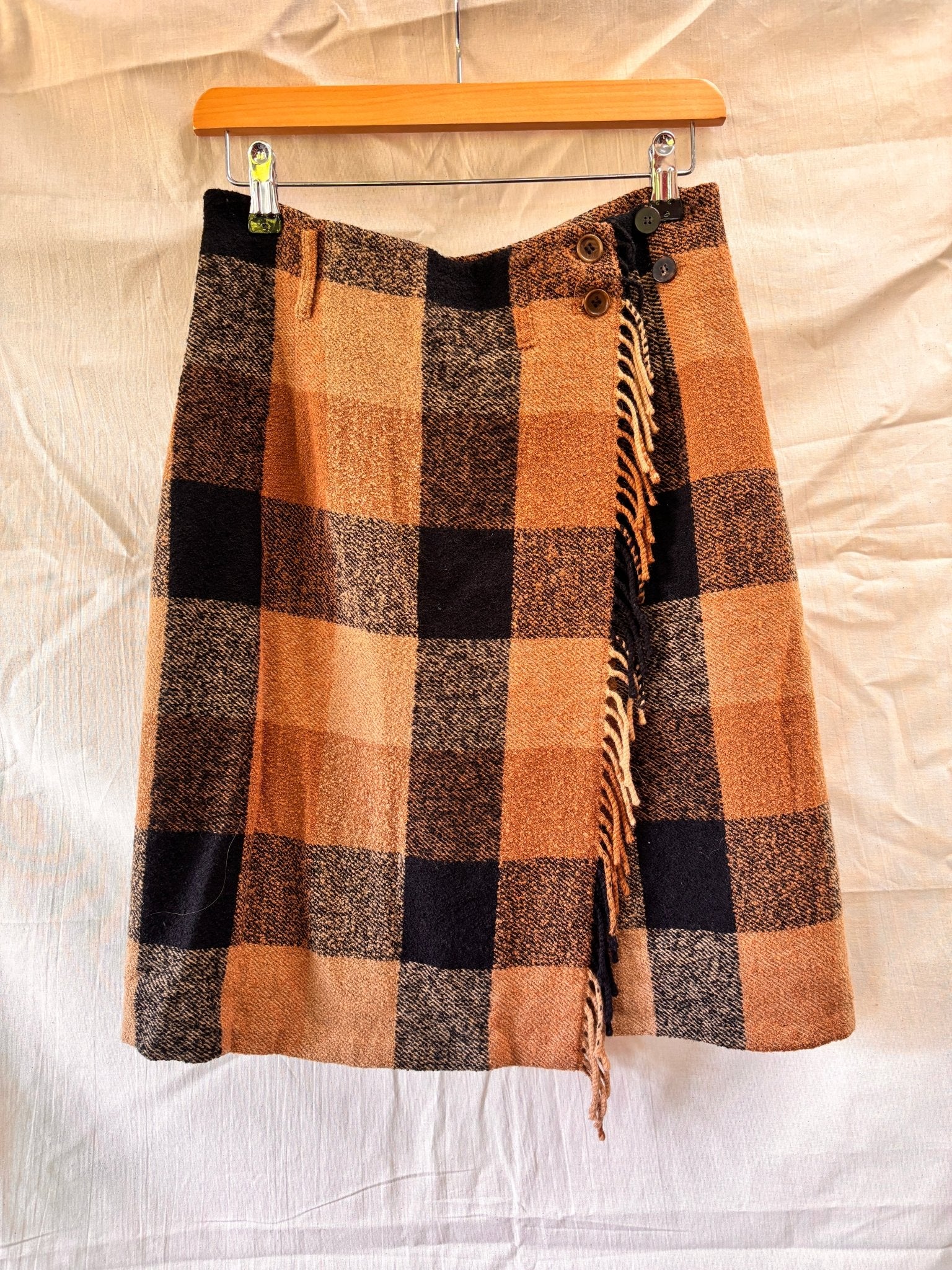 Mulberry England Heritage Wool Check Wrap Skirt - I'd Wear That
