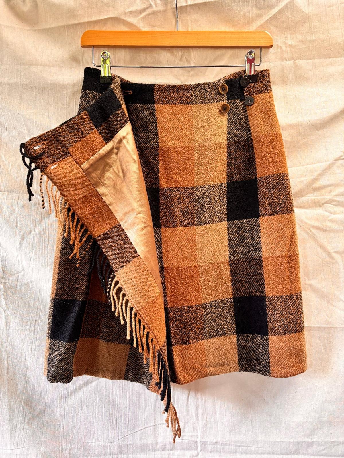 Mulberry England Heritage Wool Check Wrap Skirt - I'd Wear That