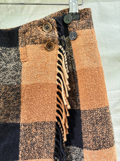 Mulberry England Heritage Wool Check Wrap Skirt - I'd Wear That