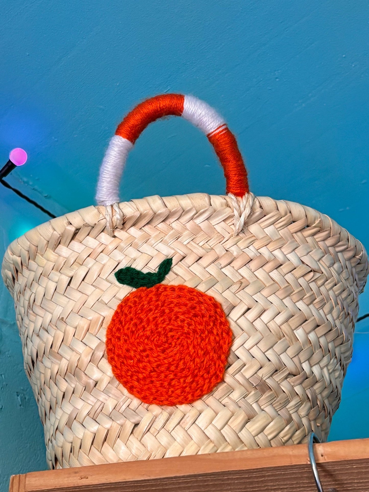 Orange Mini Straw Bag – Handwoven in Morocco - I'd Wear That
