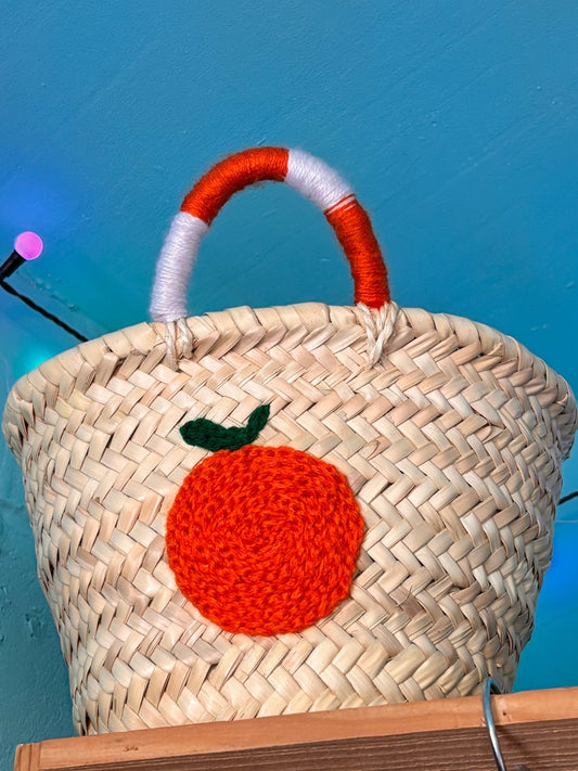 Orange Mini Straw Bag – Handwoven in Morocco - I'd Wear That