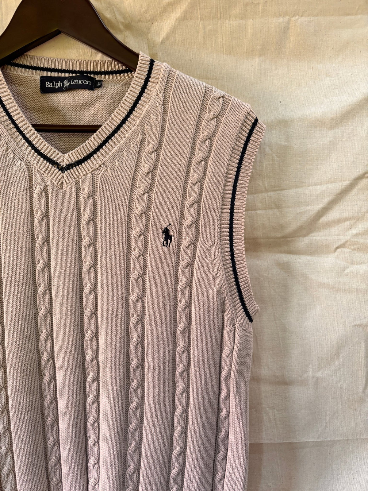 Ralph Lauren Cable Knit Cotton Sweater Vest - I'd Wear That