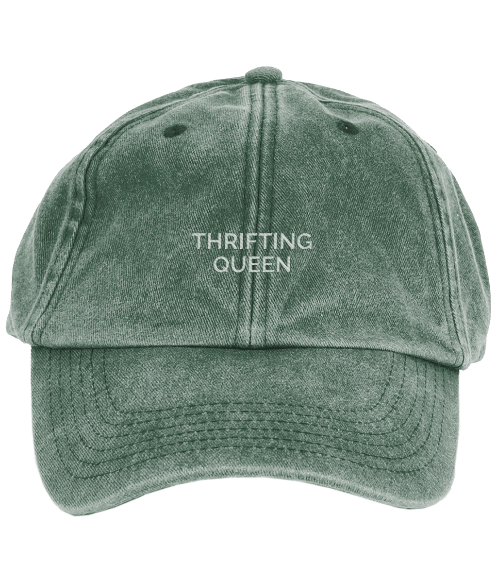 Thrifting Queen Embroidered Denim Cap - I'd Wear That