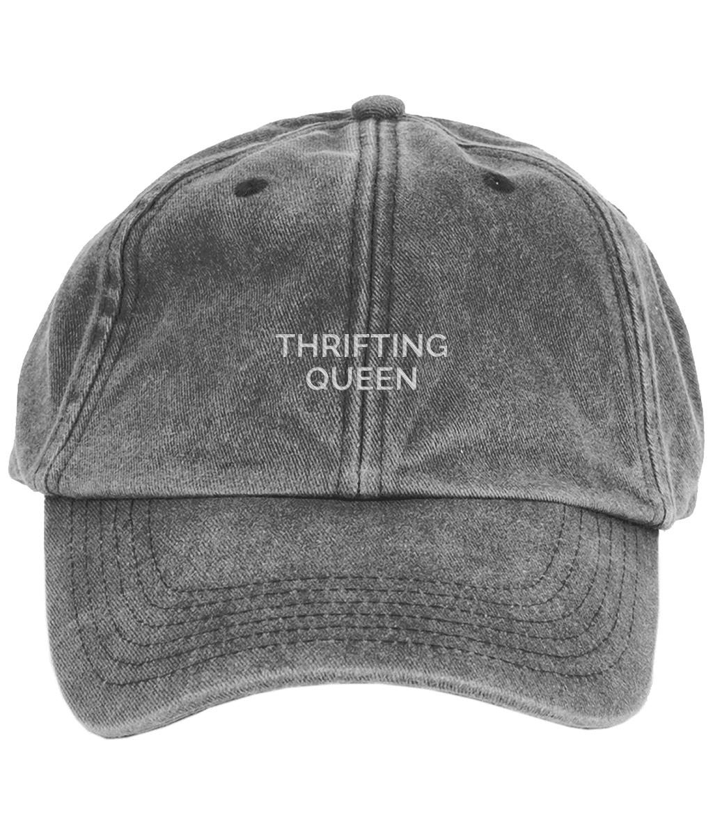 Thrifting Queen Embroidered Denim Cap - I'd Wear That