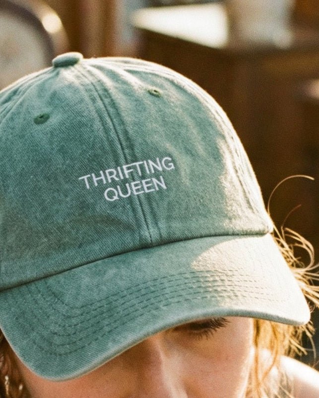 Thrifting Queen Embroidered Denim Cap - I'd Wear That