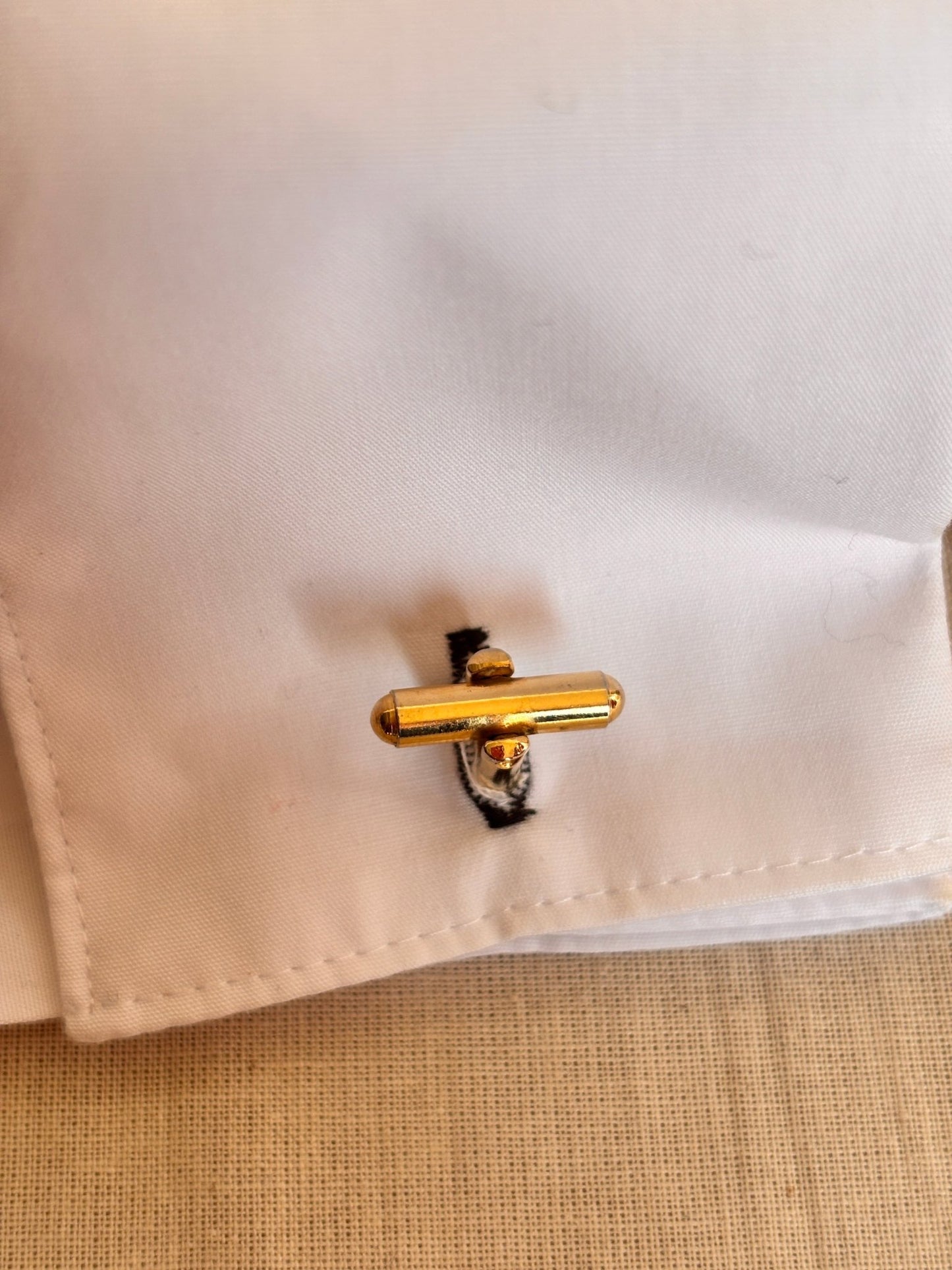 Vintage 1970s Geometric Cufflinks – Gold Tone - I'd Wear That