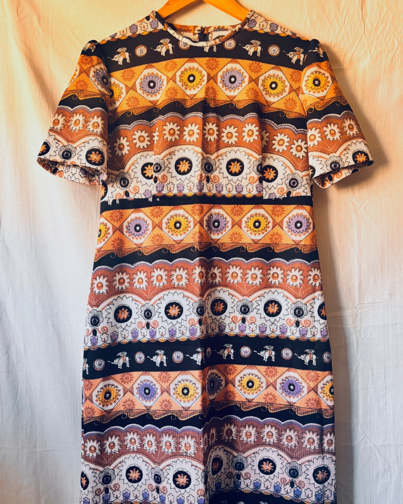 Vintage 1970s Geometric Maxi Dress - I'd Wear That