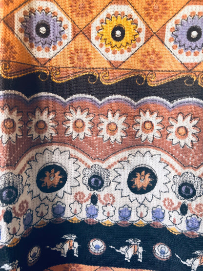 Vintage 1970s Geometric Maxi Dress - I'd Wear That