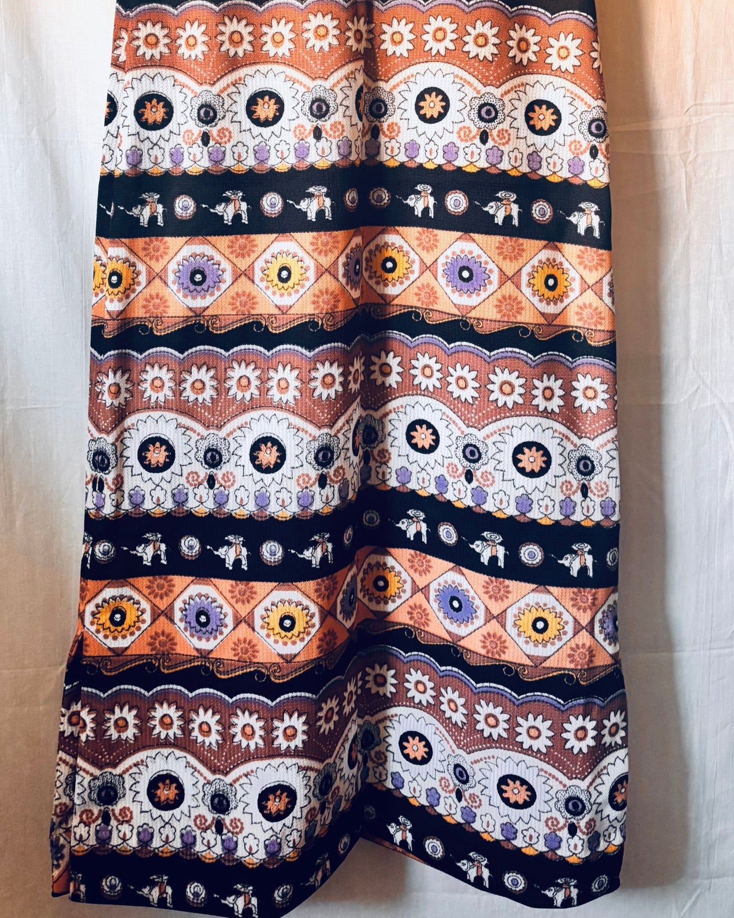 Vintage 1970s Geometric Maxi Dress - I'd Wear That