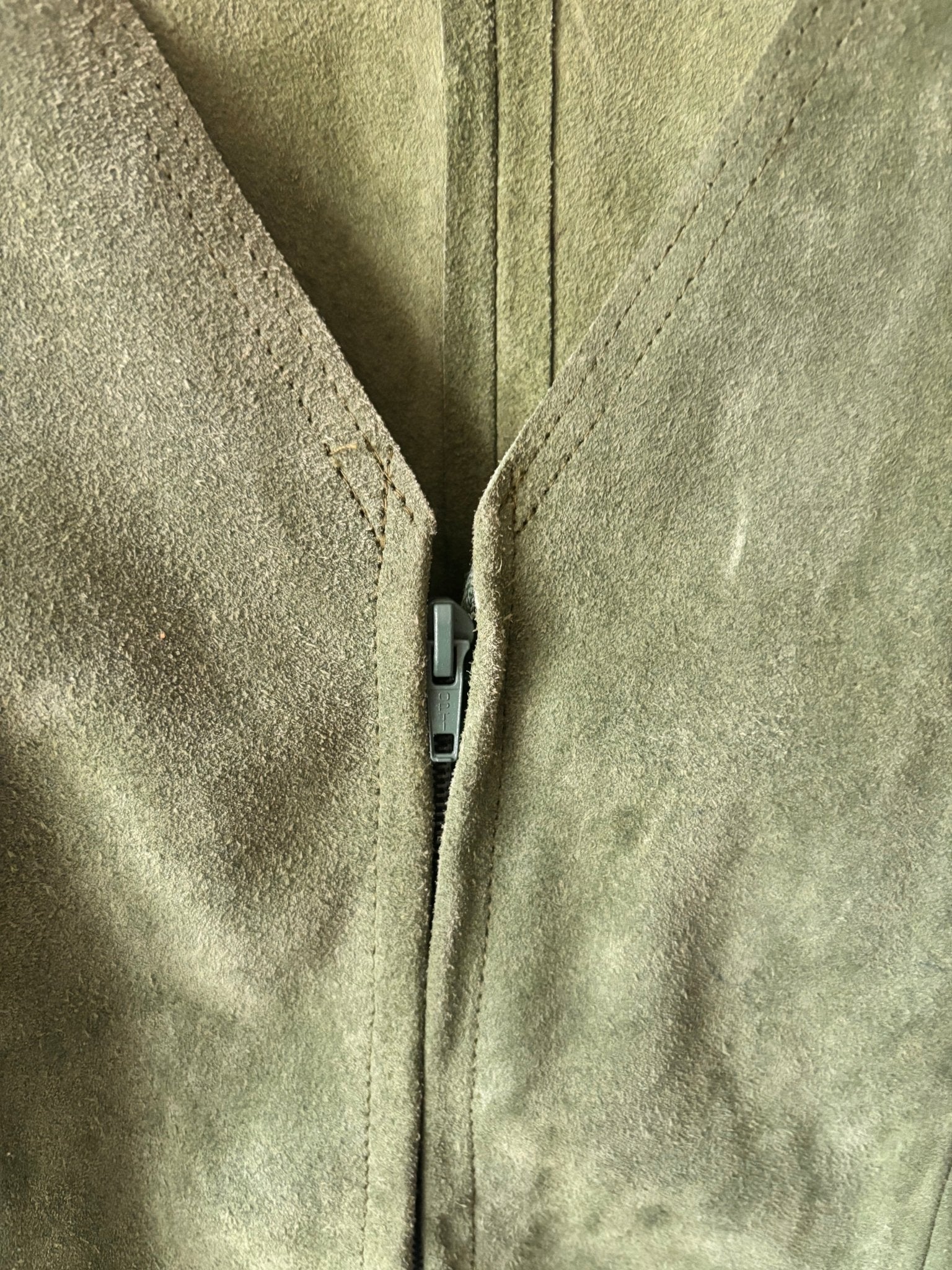 Vintage 1970s Moss Green Suede Waistcoat | Genuine Suede - I'd Wear That