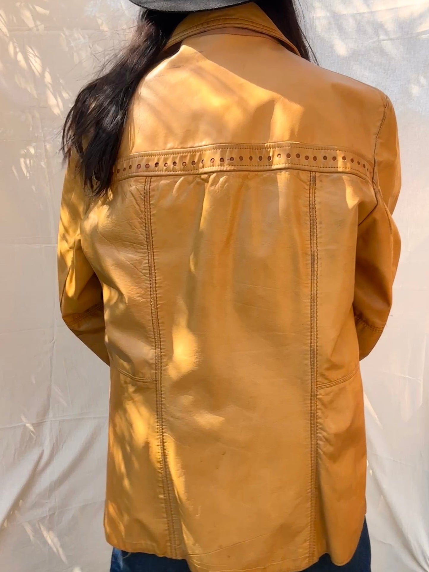 Vintage 1970s Pioneer Wear Tan Leather Jacket - I'd Wear That