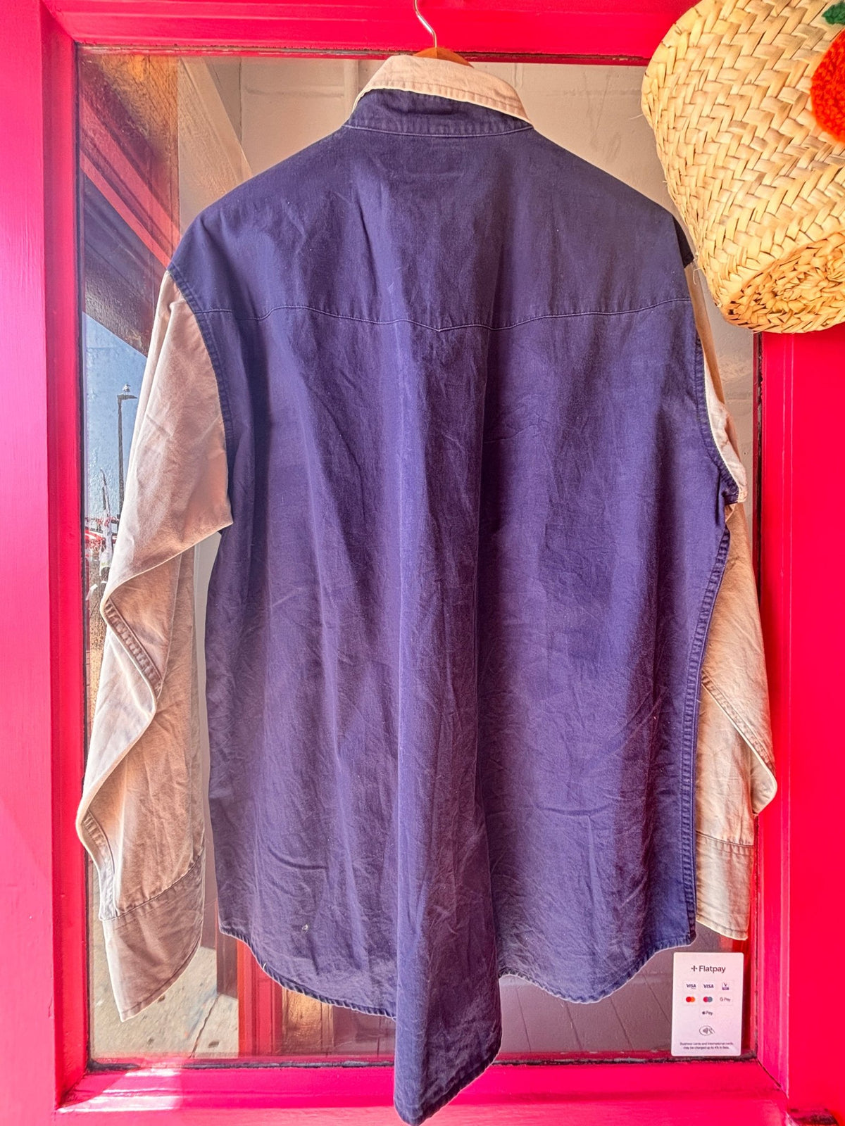 Vintage Express Rider Western Denim Shirt | Colour Block Snap Fastening - I'd Wear That