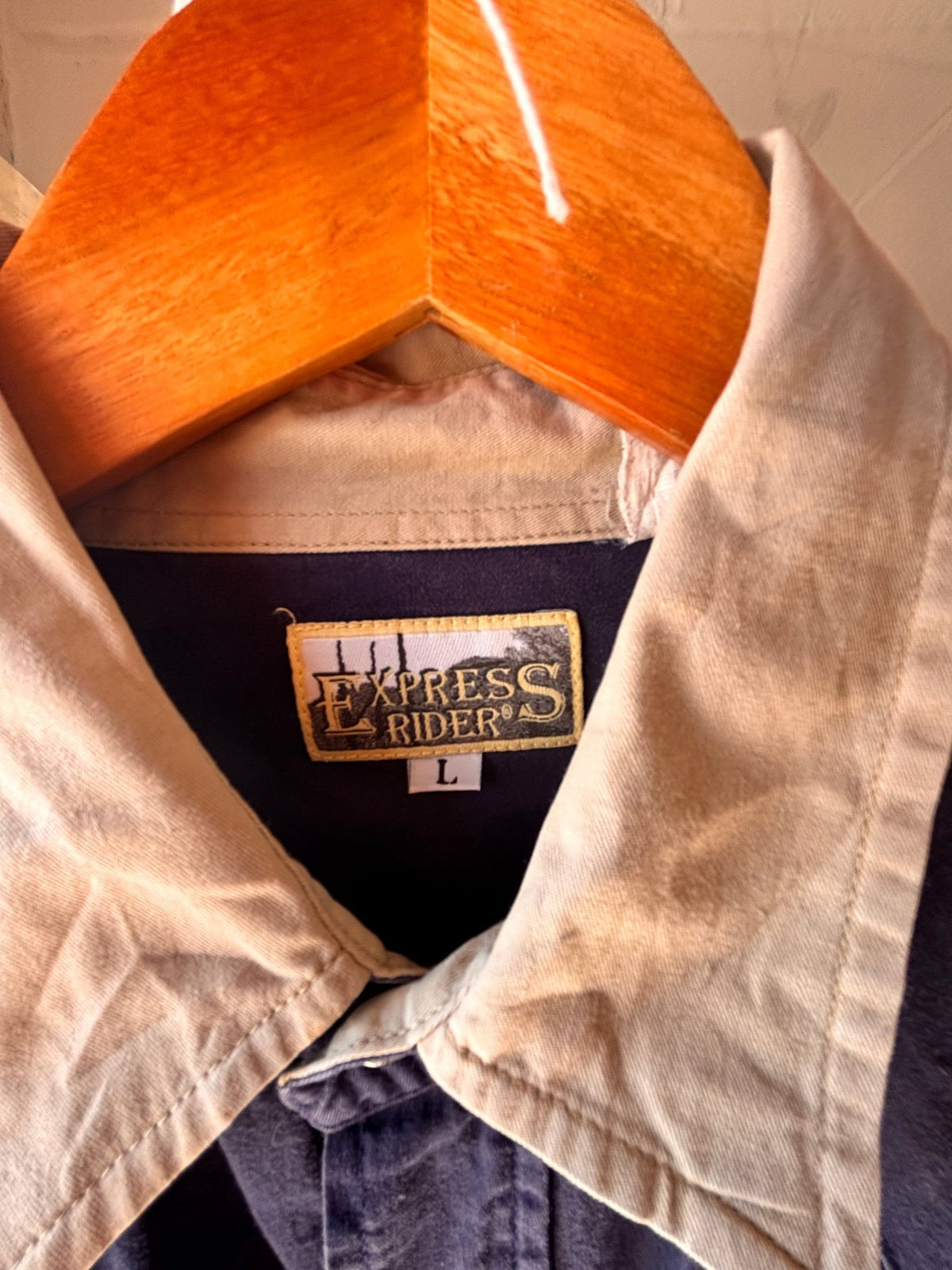 Vintage Express Rider Western Denim Shirt | Colour Block Snap Fastening - I'd Wear That