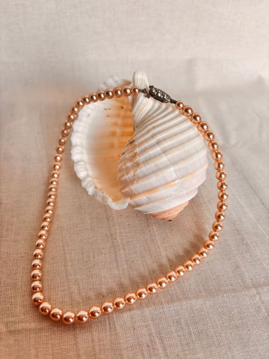 Vintage Faux Pearl Necklace with Decorative Clasp – 40cm - I'd Wear That