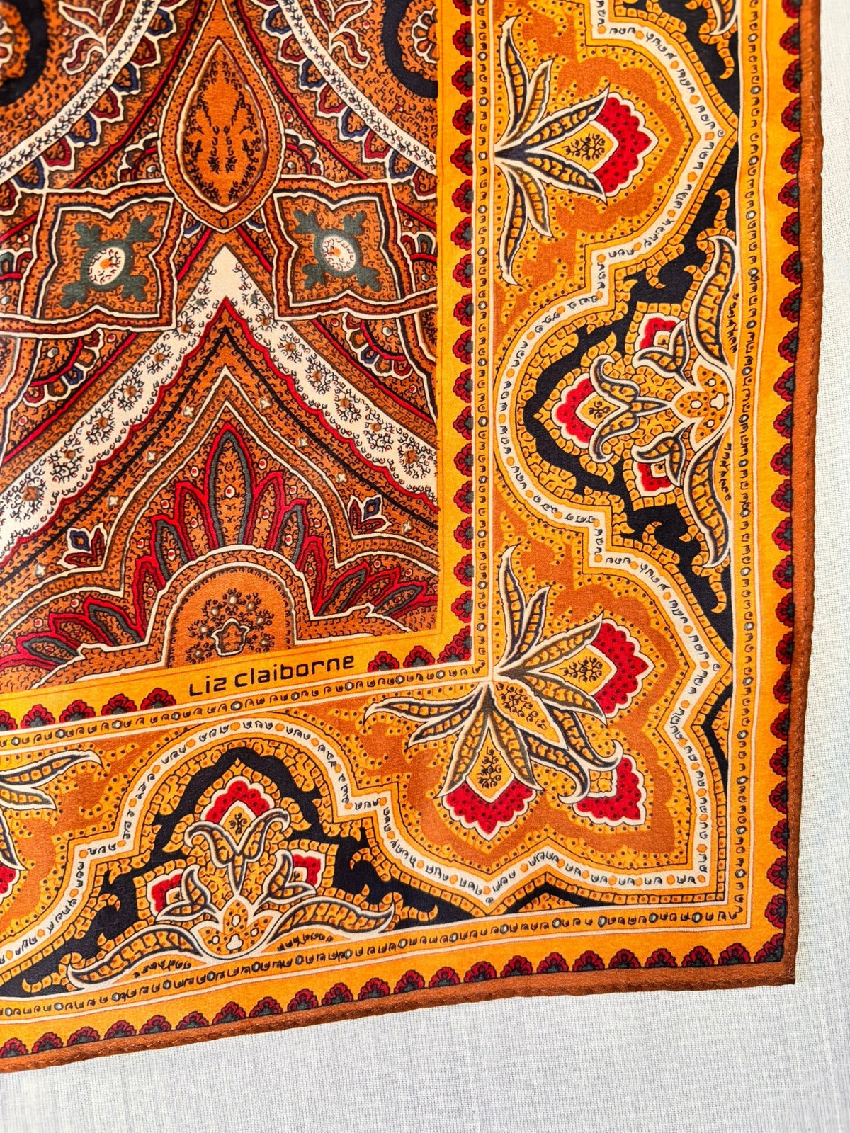 Vintage Liz Claiborne Silk Scarf – Paisley Print (80cm) - I'd Wear That